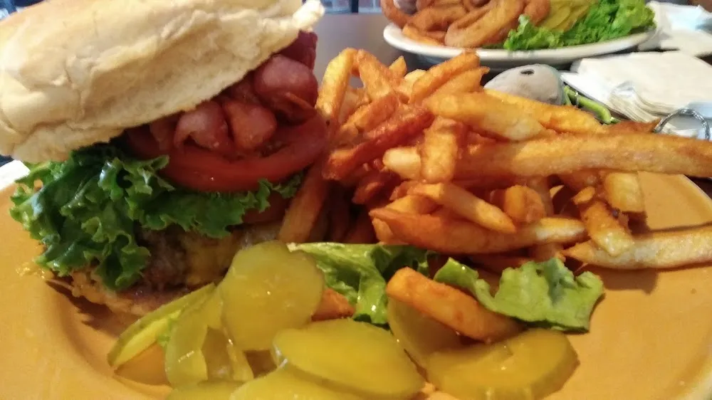 Bacon Cheddar Burger with Fries